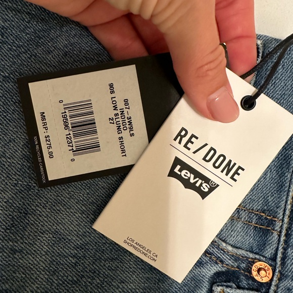 Re/Done Levi’s 90’s Crop Low Slung Short Size 27 - Picture 9 of 12